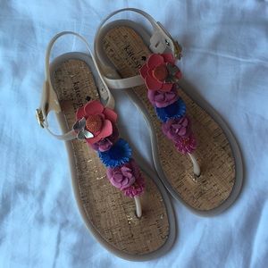 Kate Spade Fatema Floral T-Strap Sandals